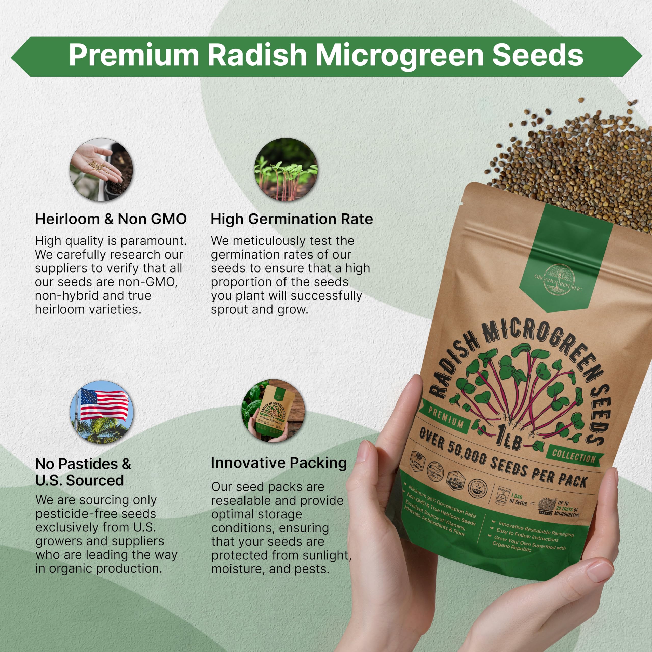 Organo Republic microgreens en ensalada añade frescura a platos