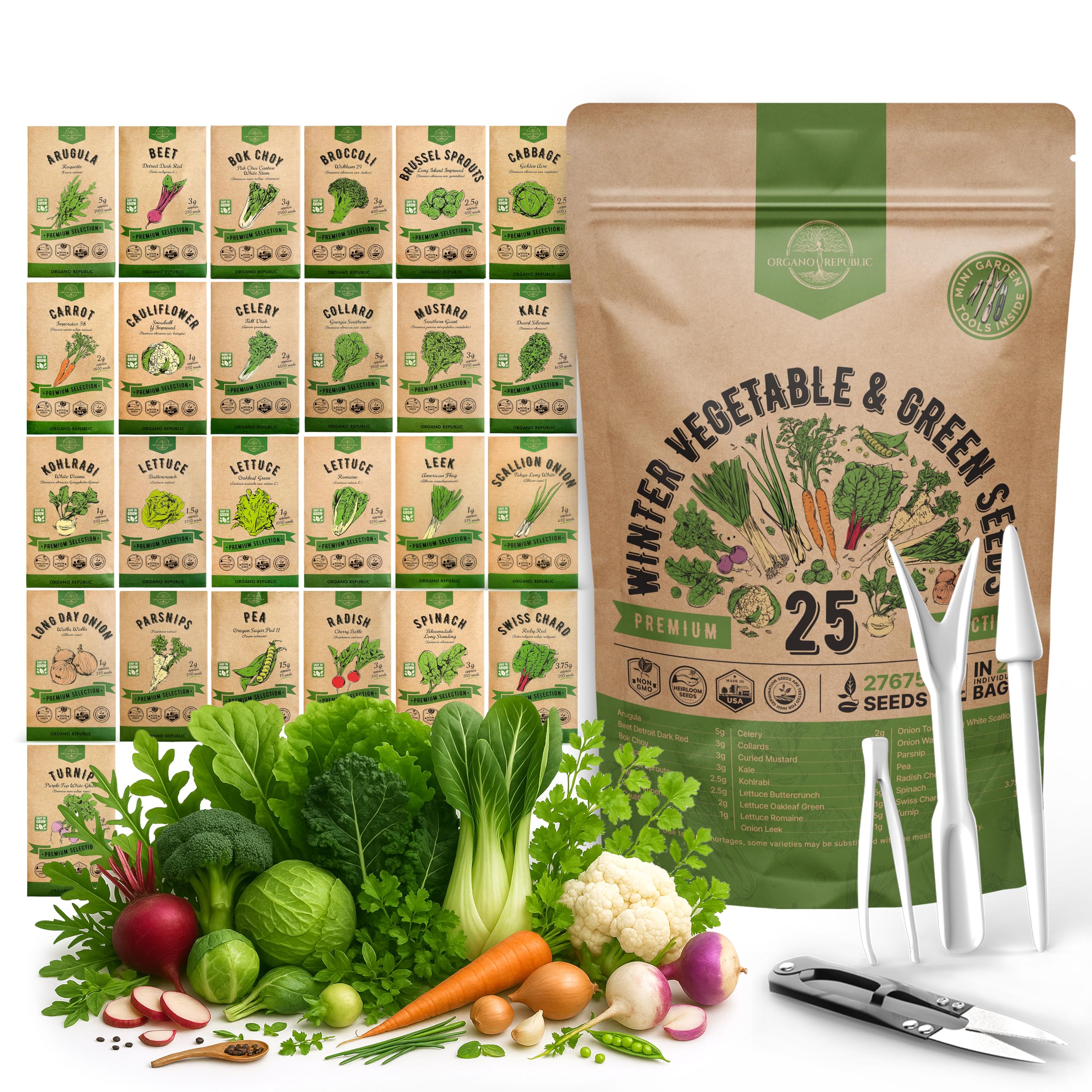 Organo Republic vista frontal del pack con bolsa resellable, facilita almacenamiento