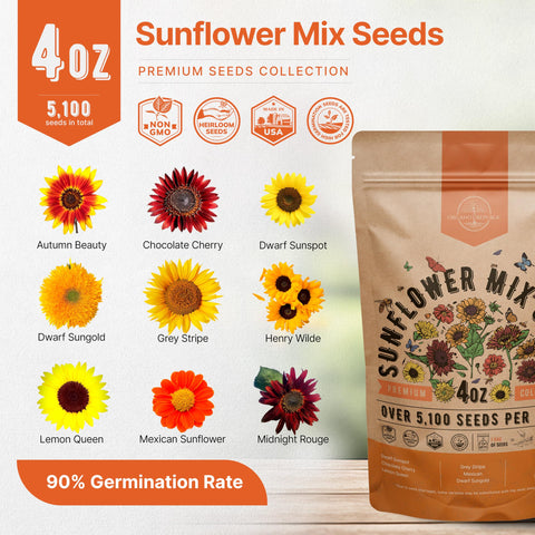 Organo Republic detalle de semillas heirloom mostrando tamaño y calidad