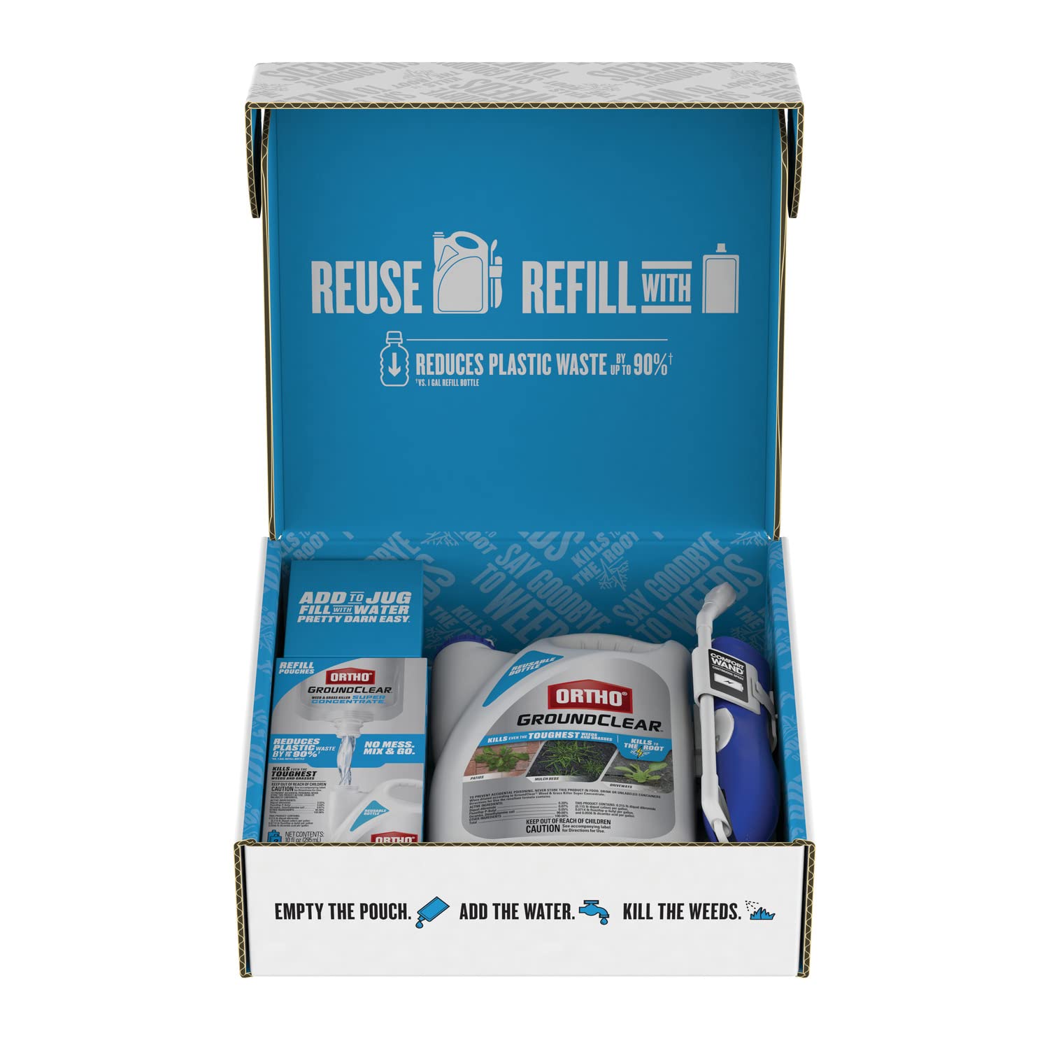 Ortho botella reutilizable frontal mostrando el envase práctico y ahorro plástico