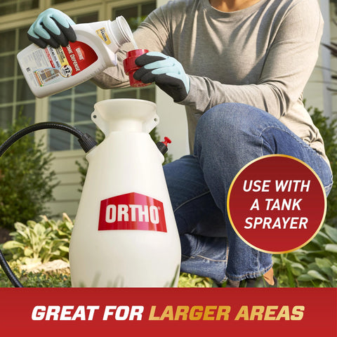 Ortho envase 32 oz junto a objeto de referencia para comparar tamaño y rendimiento