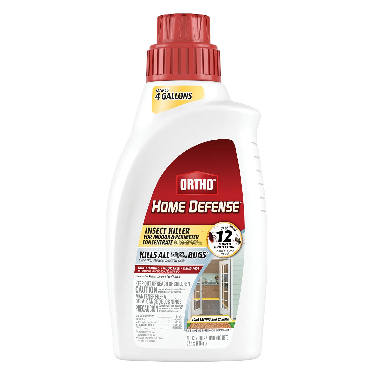 Ortho envase frontal del concentrado 32 oz mostrando marca y tamaño, protección clara