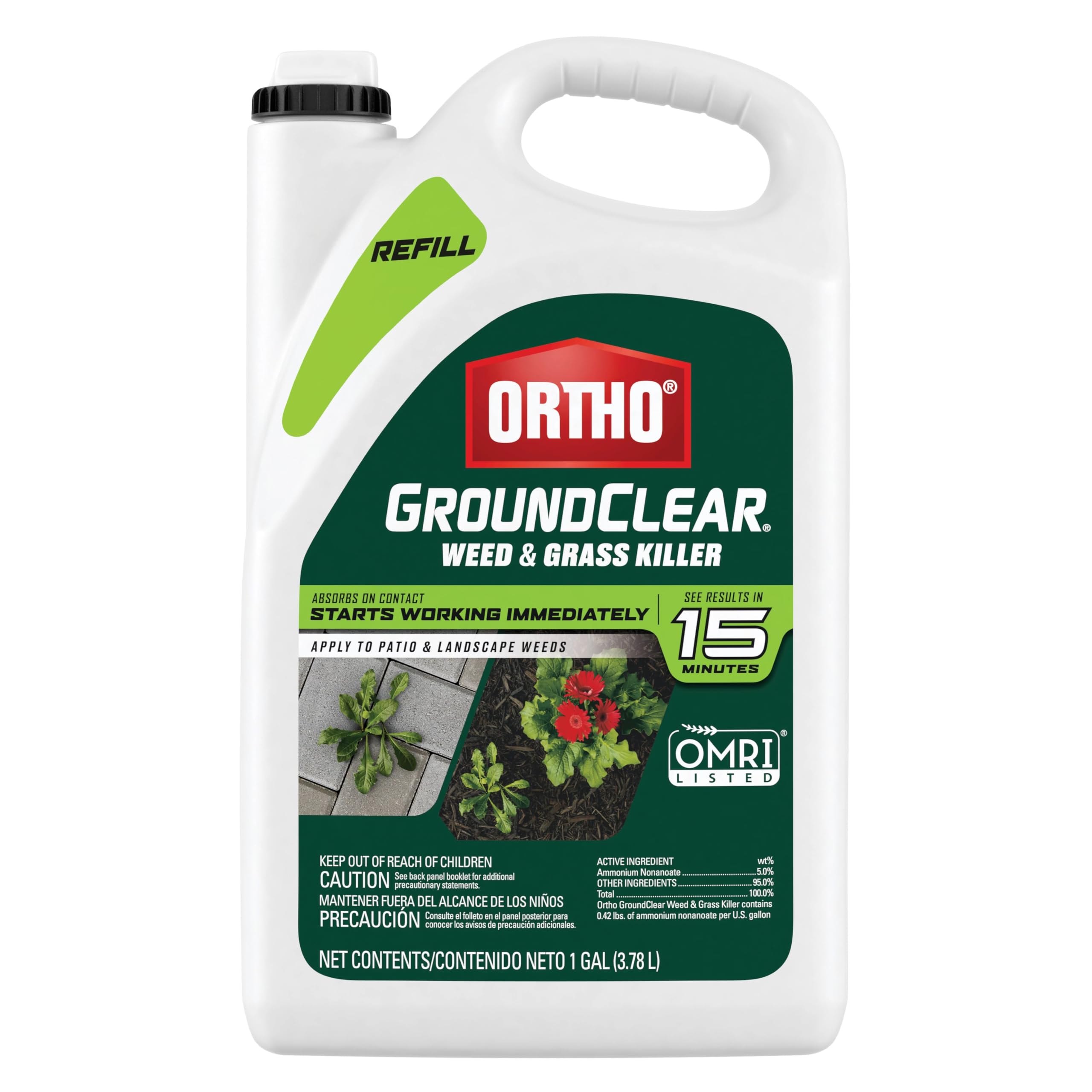 Ortho envase frontal de 1 galón para recarga, práctico y listo para rellenar