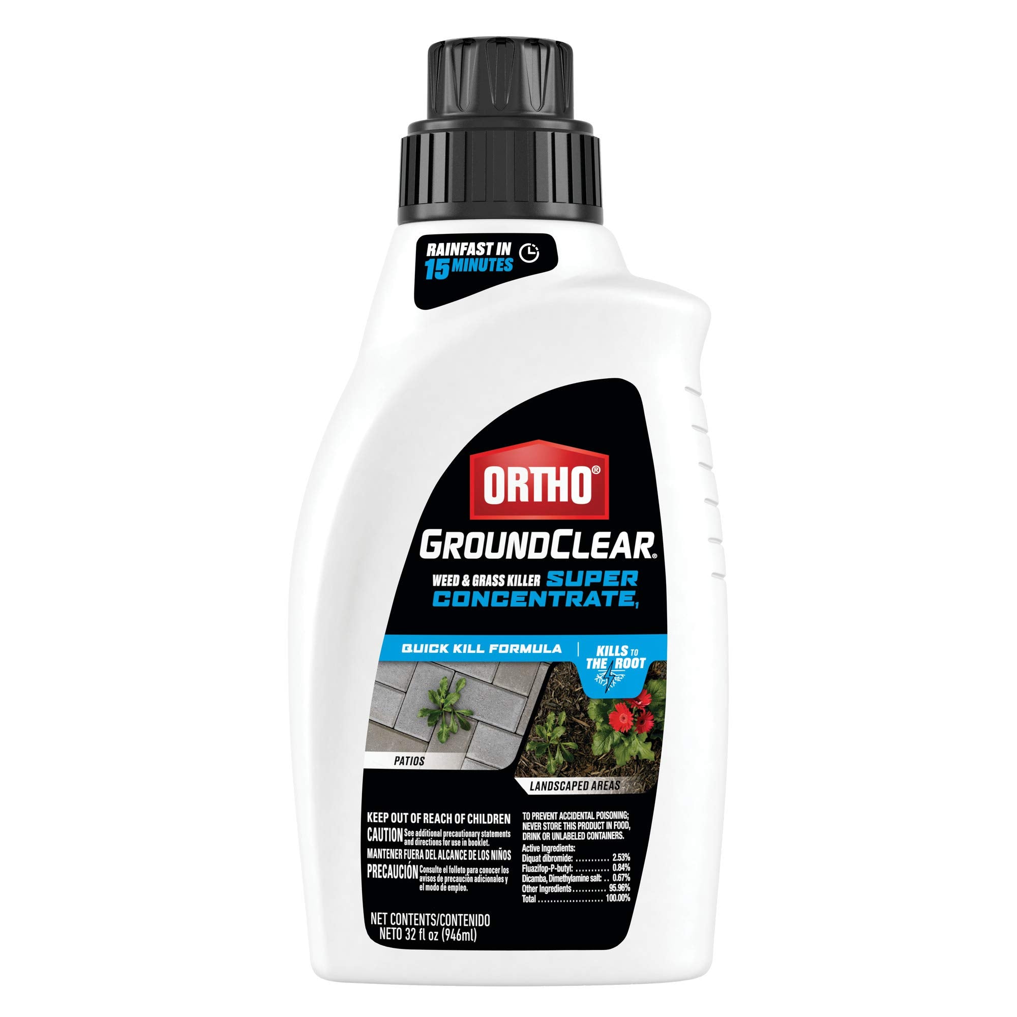 Ortho frontal del envase 32 oz mostrando cobertura y beneficio de control