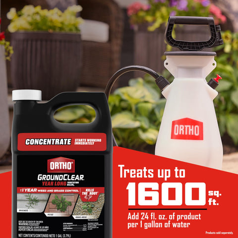 Aplicación sobre área de grava con Ortho mostrando control en superficies no cultivadas