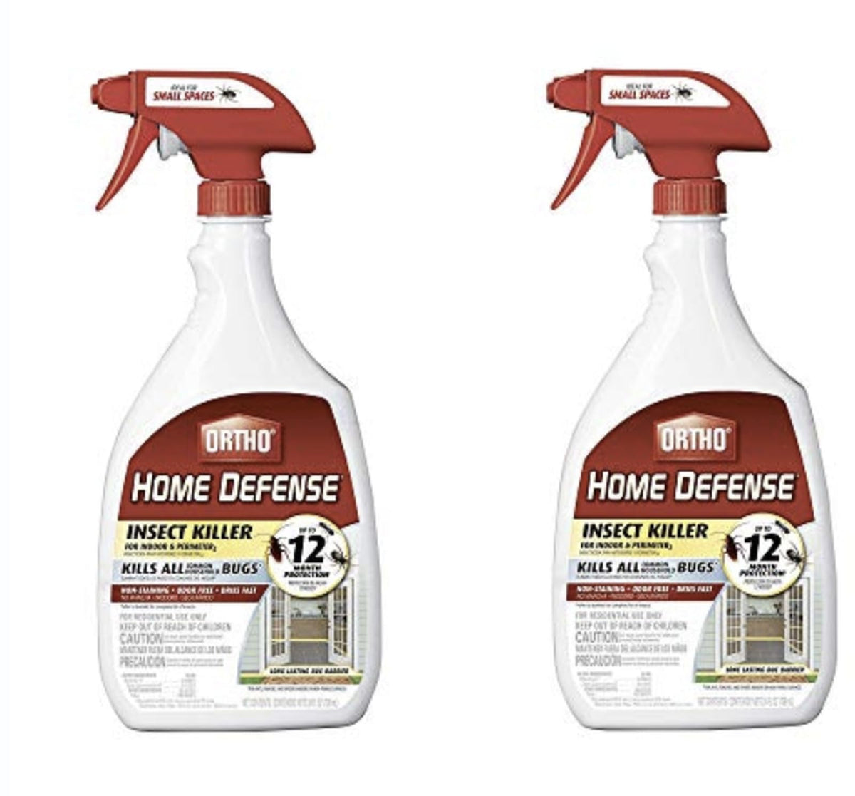 Ortho Home Defense Max vista frontal del envase con diseño claro y uso doméstico