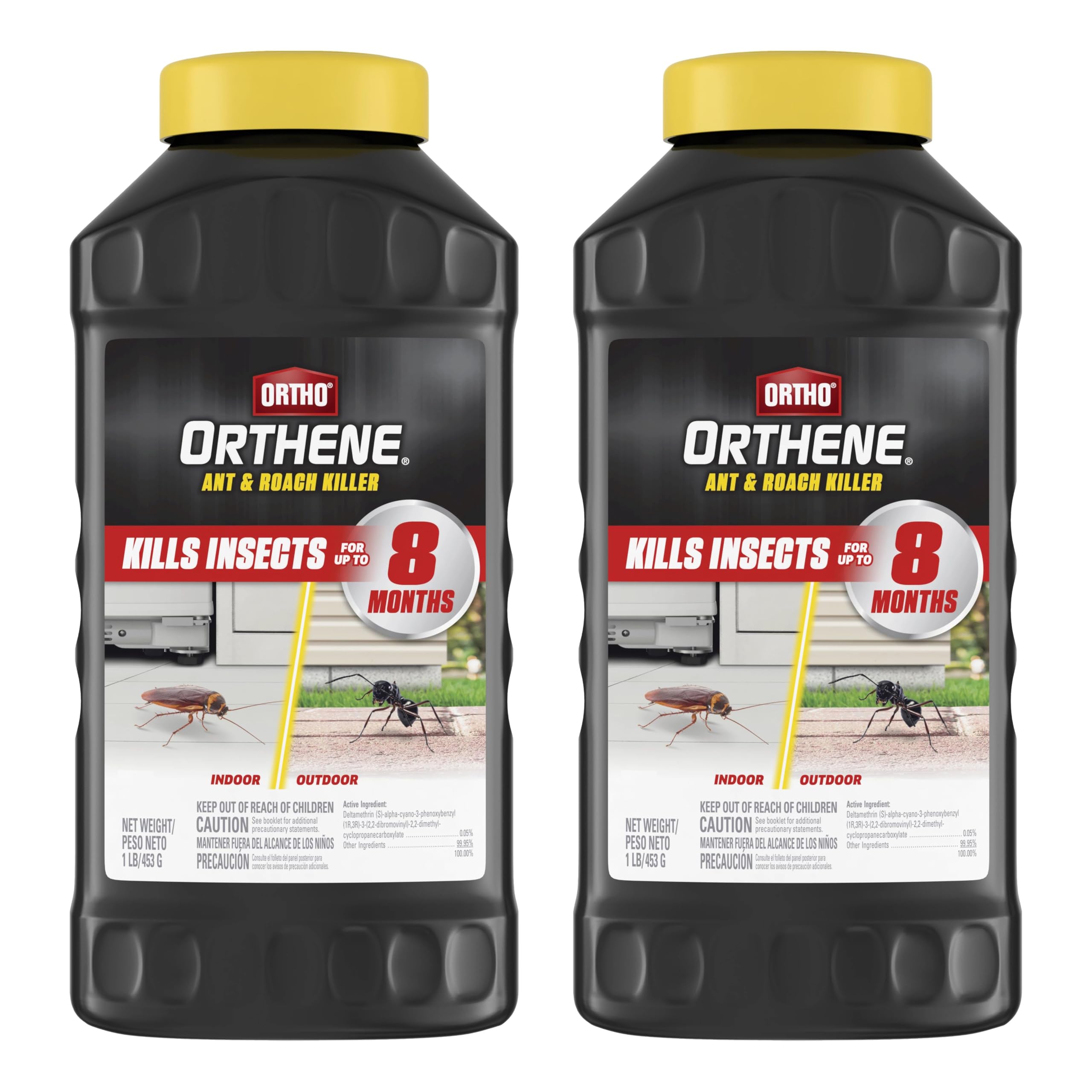 Ortho Orthene frente del envase mostrando diseño y tamaño del producto