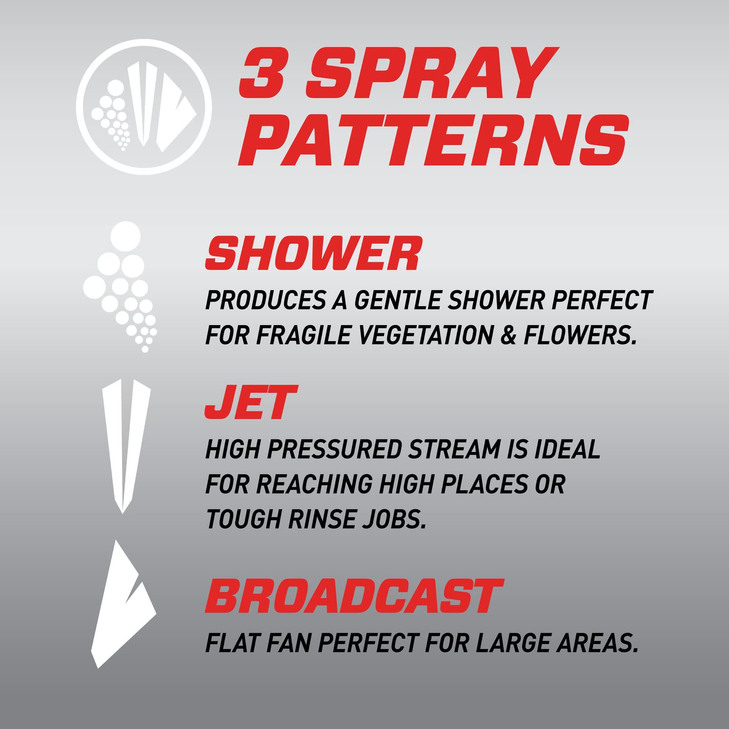Ortho patrón shower sobre flores para protección de plantas delicadas