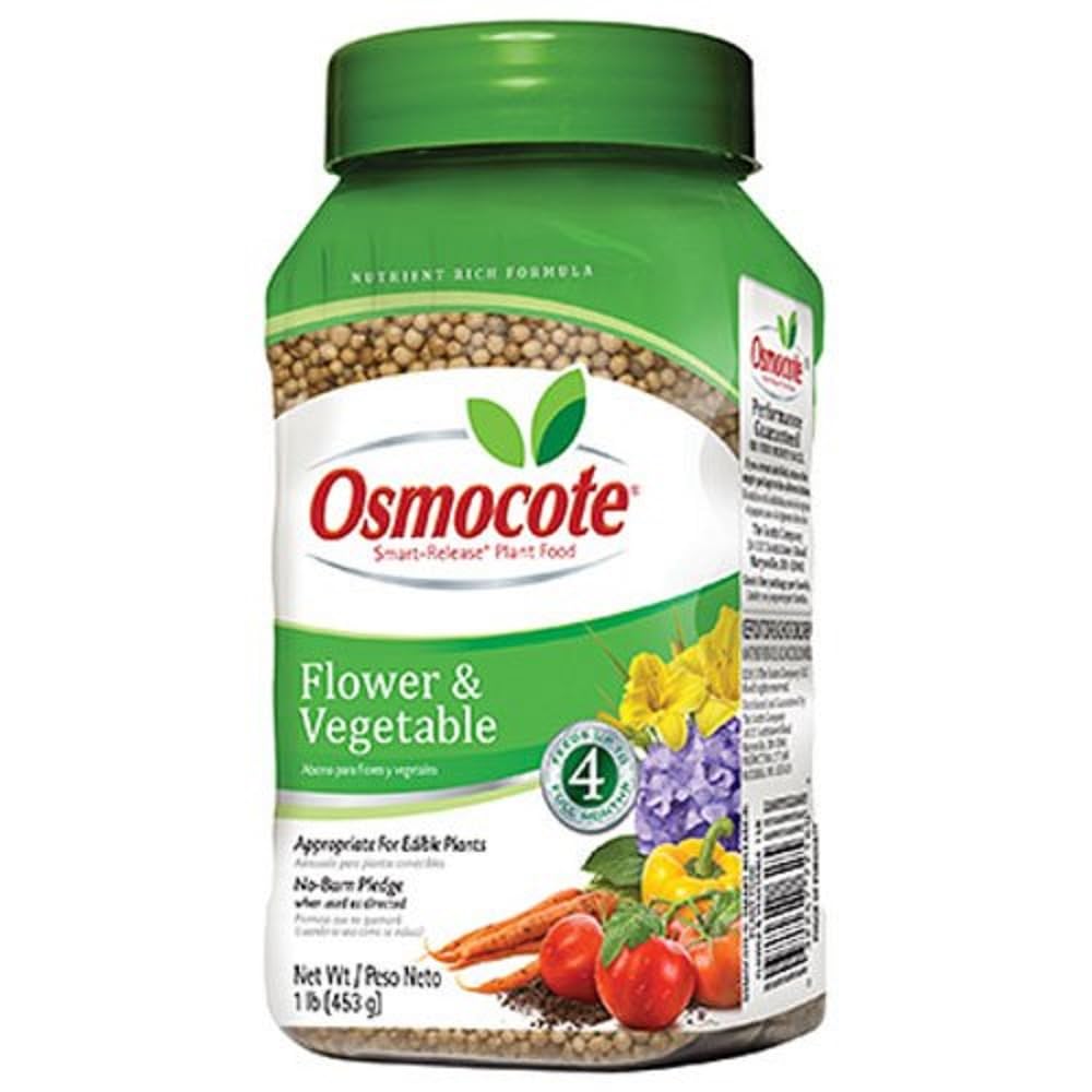Osmocote paquete frontal mostrando etiqueta y beneficio de alimentación prolongada