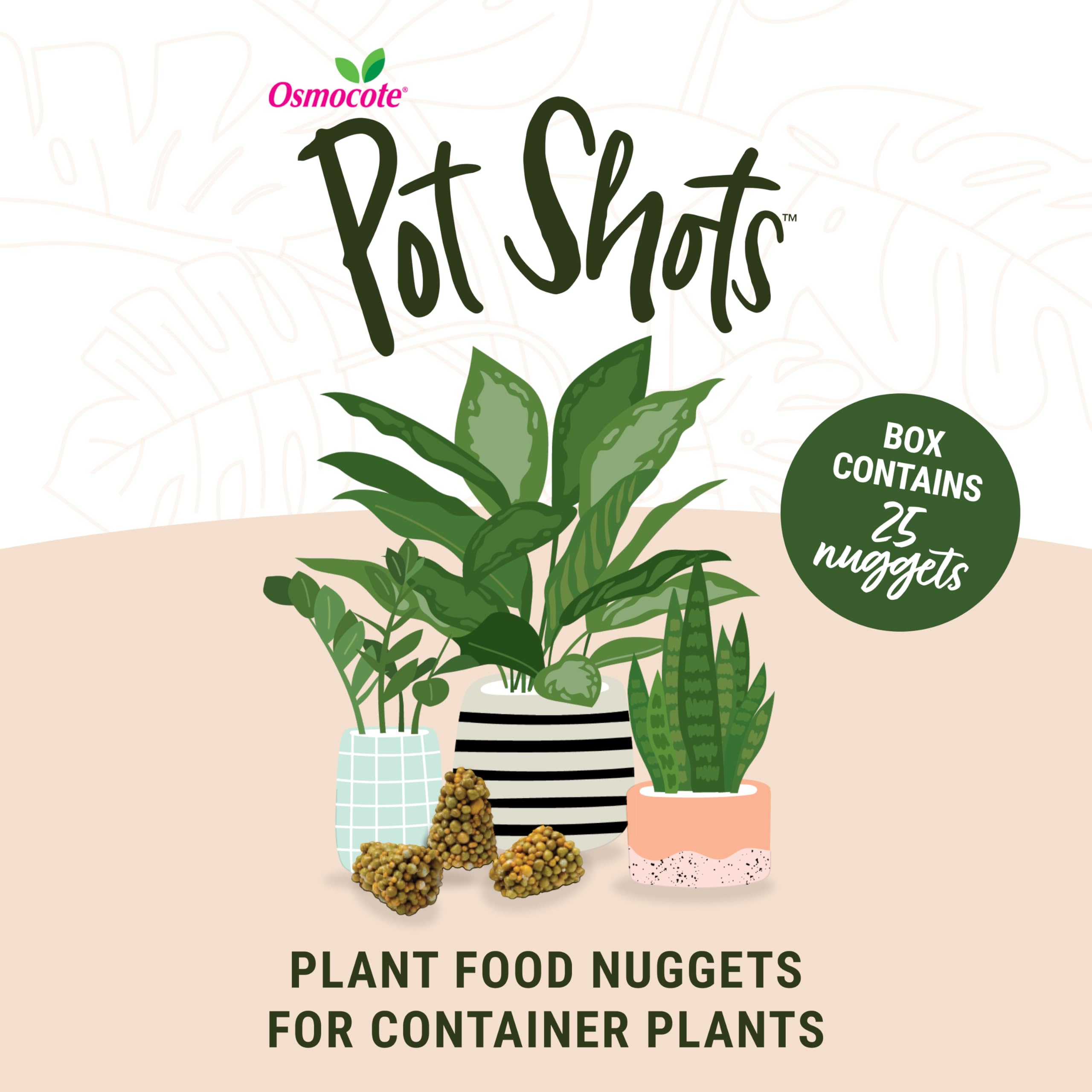 Osmocote primer plano de nugget y textura que indica liberación lenta nutritiva
