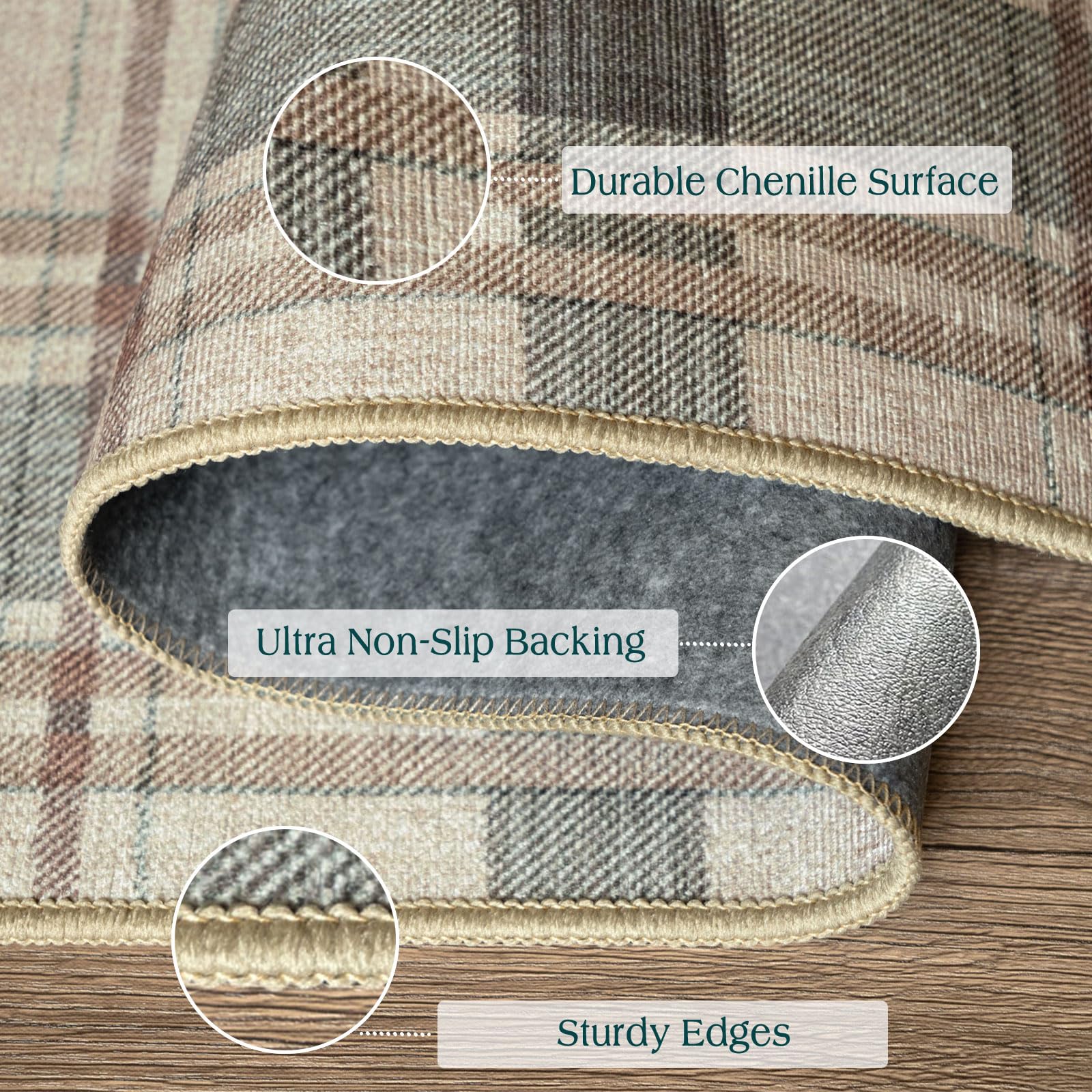 Othilic primer plano textura chenille que facilita limpieza rápida