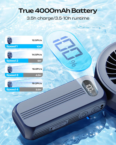 Otlonpe ventilador en mano demostrando portabilidad y uso práctico