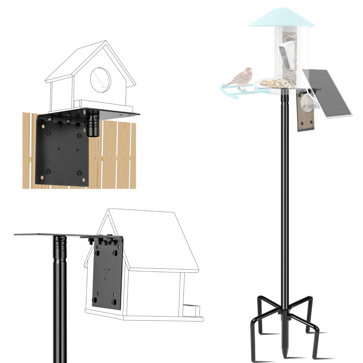 Ottsuls poste frontal con tablero de montaje, facilidad de instalación