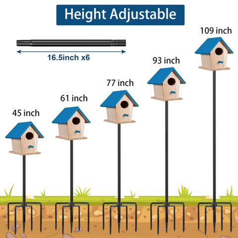 Ottsuls poste instalado en jardín con aves, observación cómoda