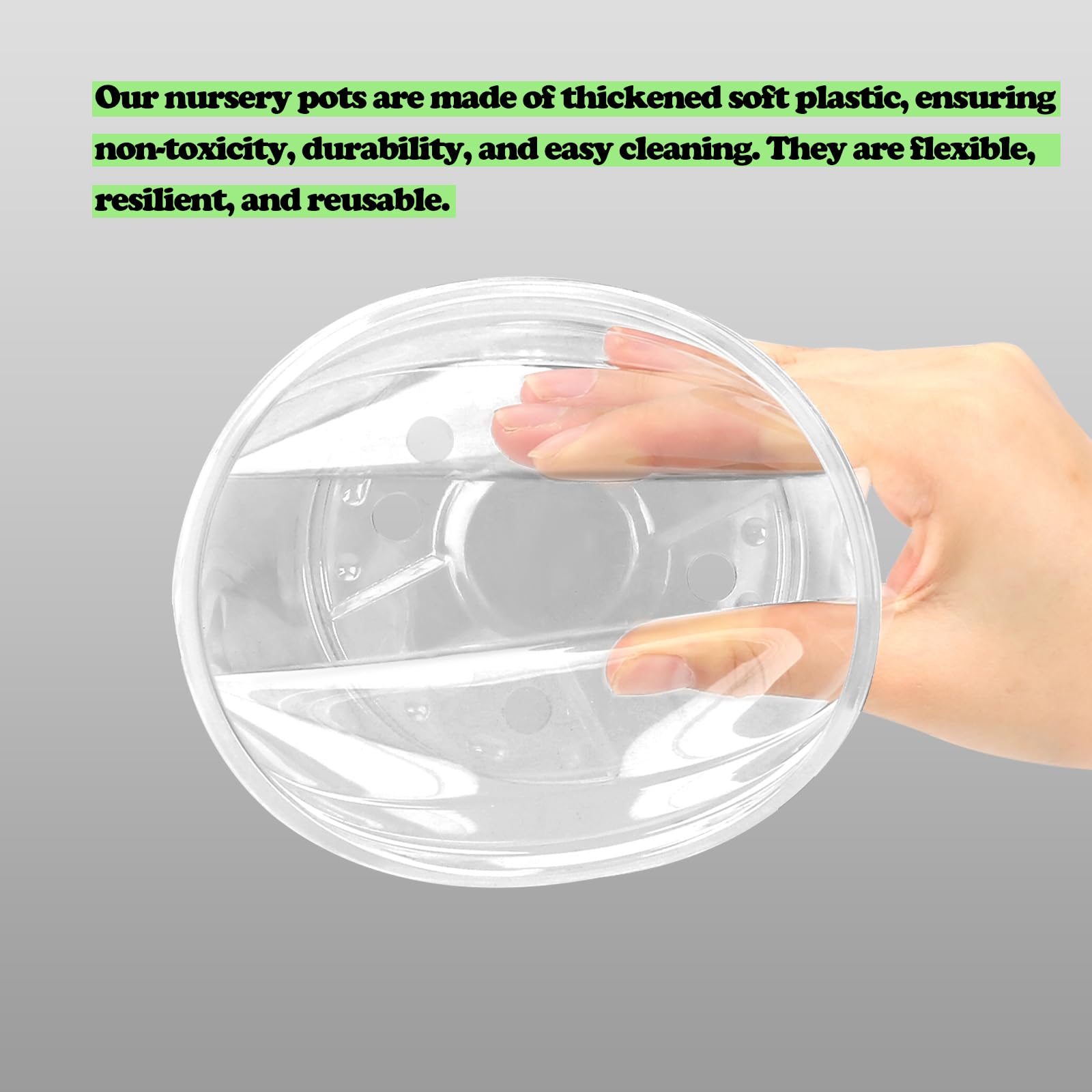 OUPSAUI textura del plástico flexible, resistente y fácil de manipular