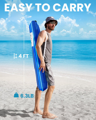 OutdoorMaster en entorno de piscina ofreciendo sombra portátil y cómoda