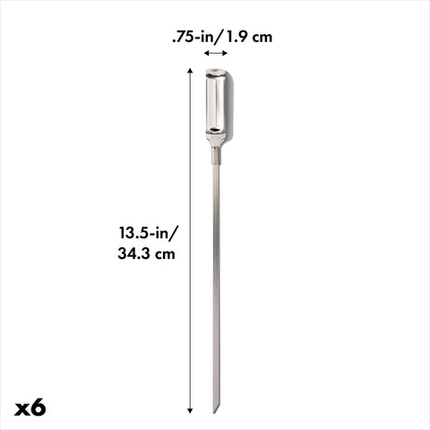 OXO brochetas encajadas ocupan poco espacio para guardado ordenado