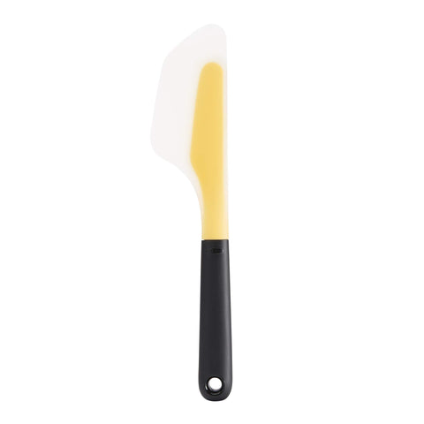 OXO espátula mini frontal mostrando forma compacta y control