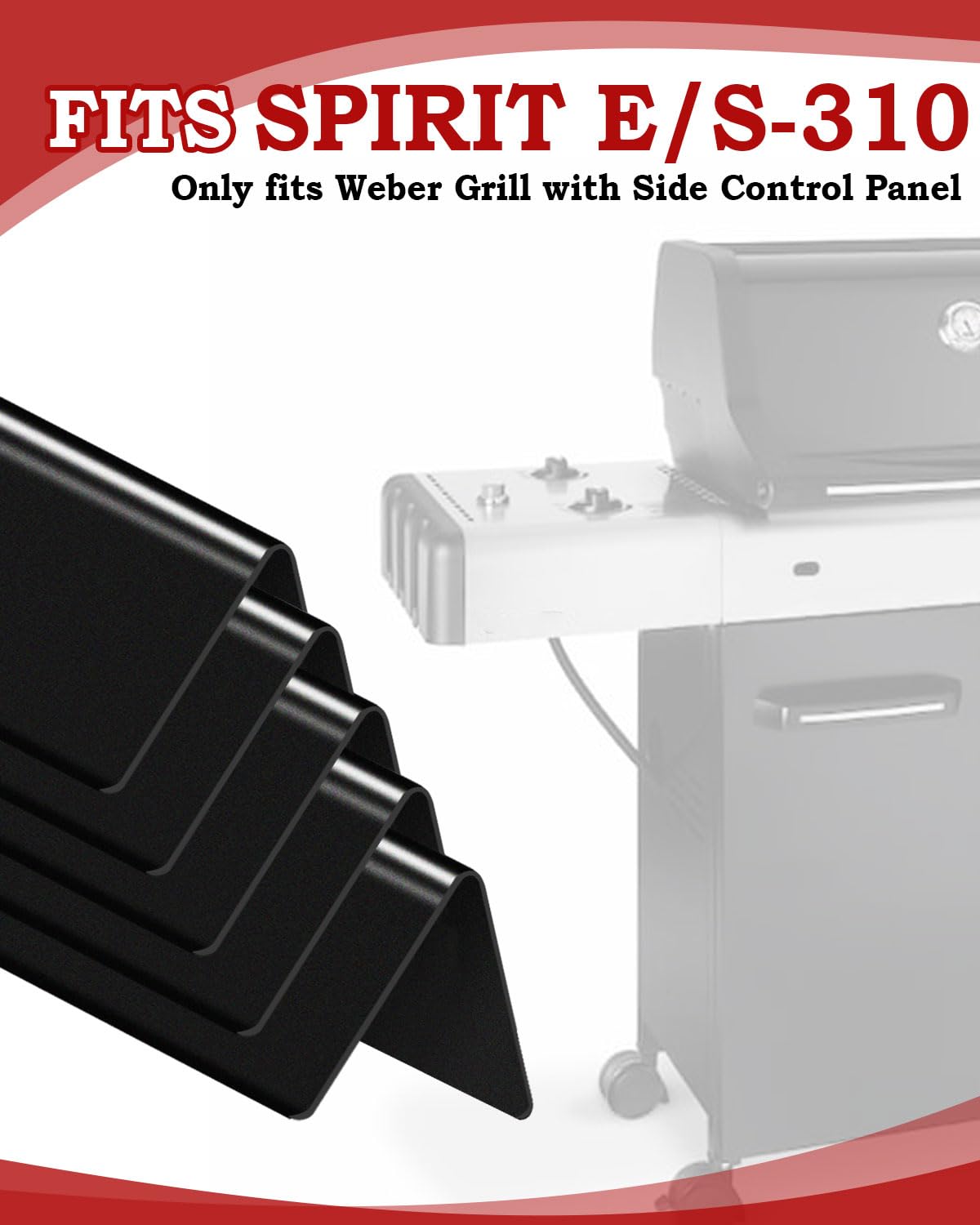 Paayox barras instaladas en parrilla Weber Spirit, mejora la distribución del calor