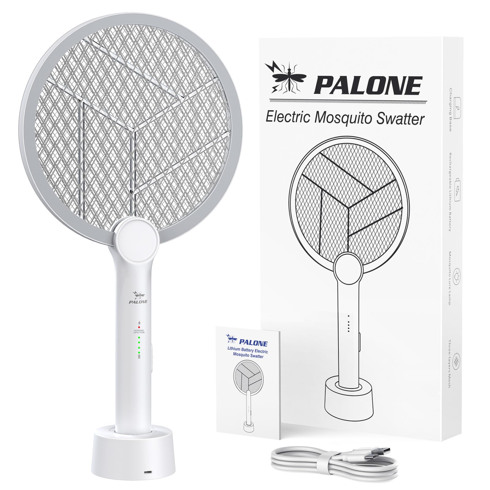 PALONE accesorios y manual de instrucciones mostrando montaje y modos de uso