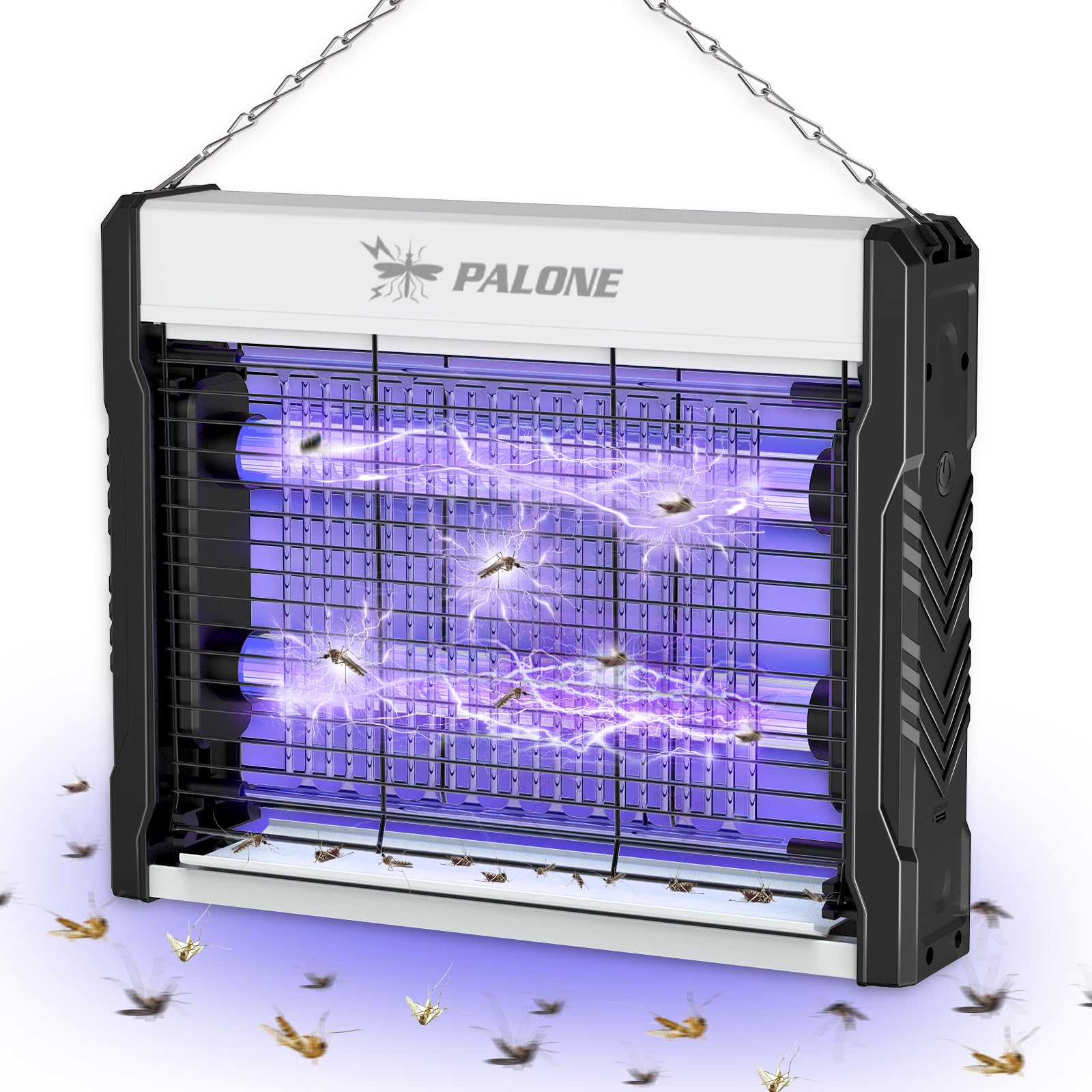 PALONE vista frontal de la lámpara mostrando diseño y botón de encendido