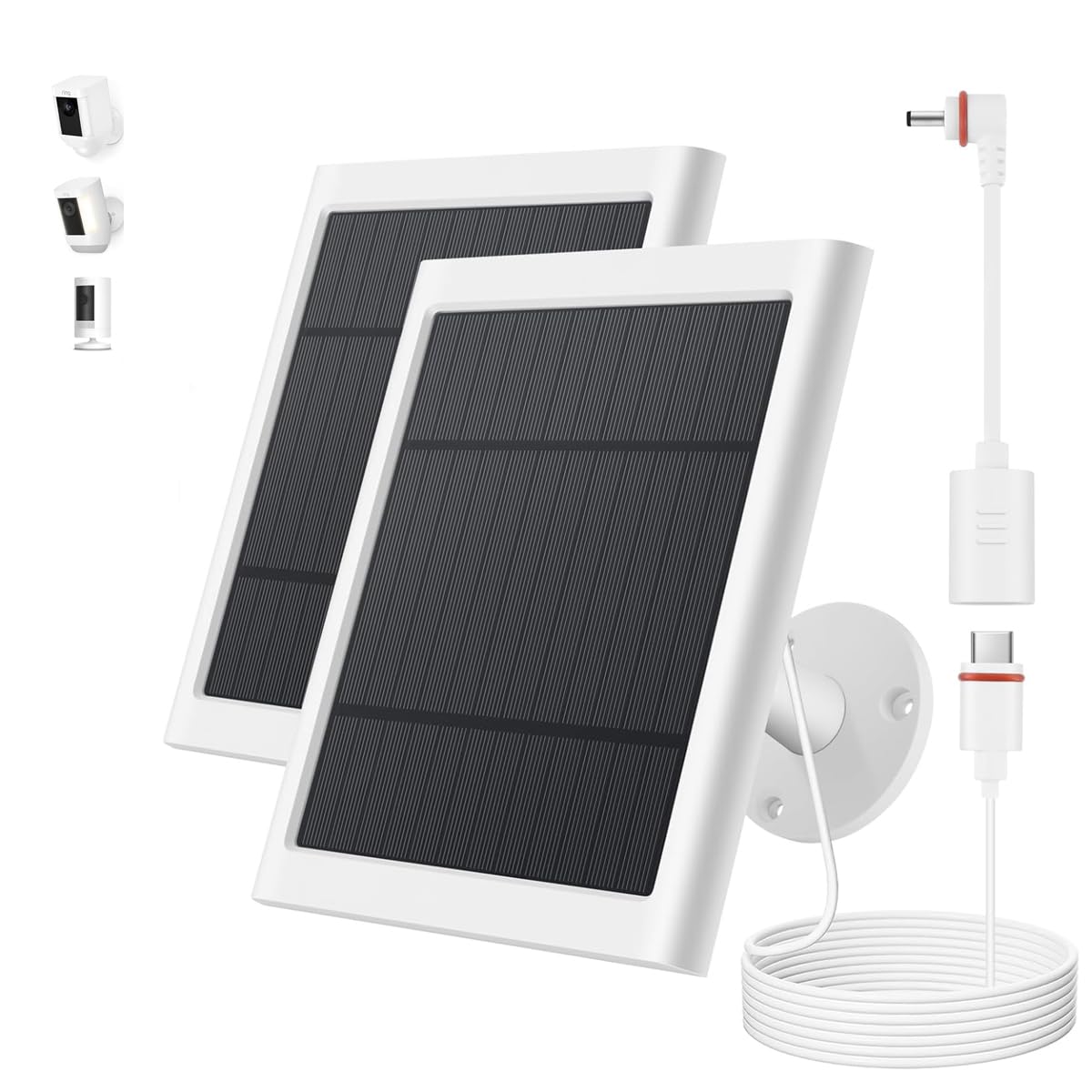 Paodekua panel frontal mostrando células solares y beneficio de carga constante