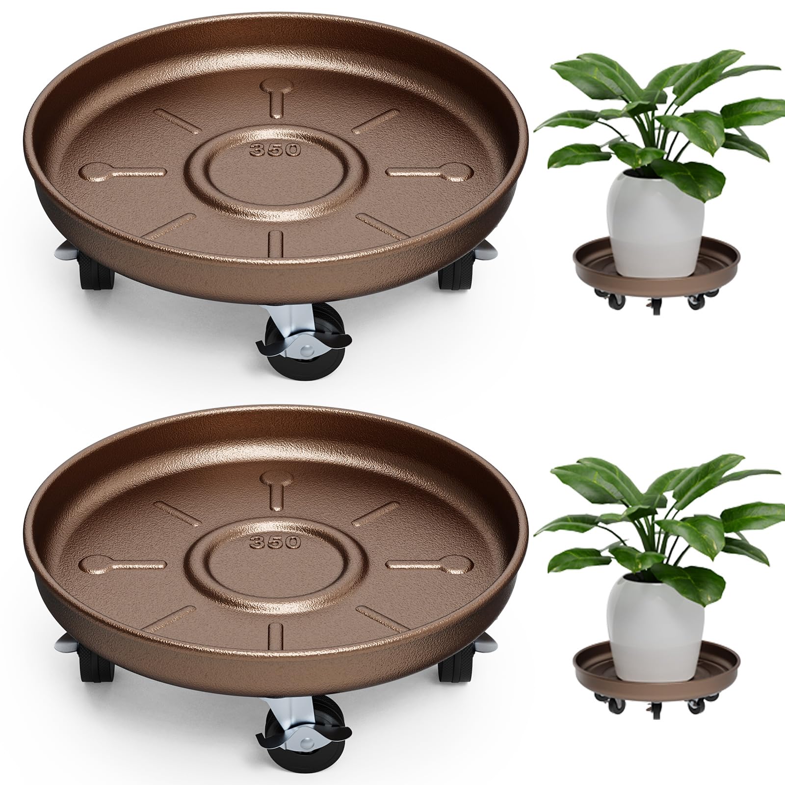 parsagi frente del empaque mostrando dos plant caddies, ideal para movilidad