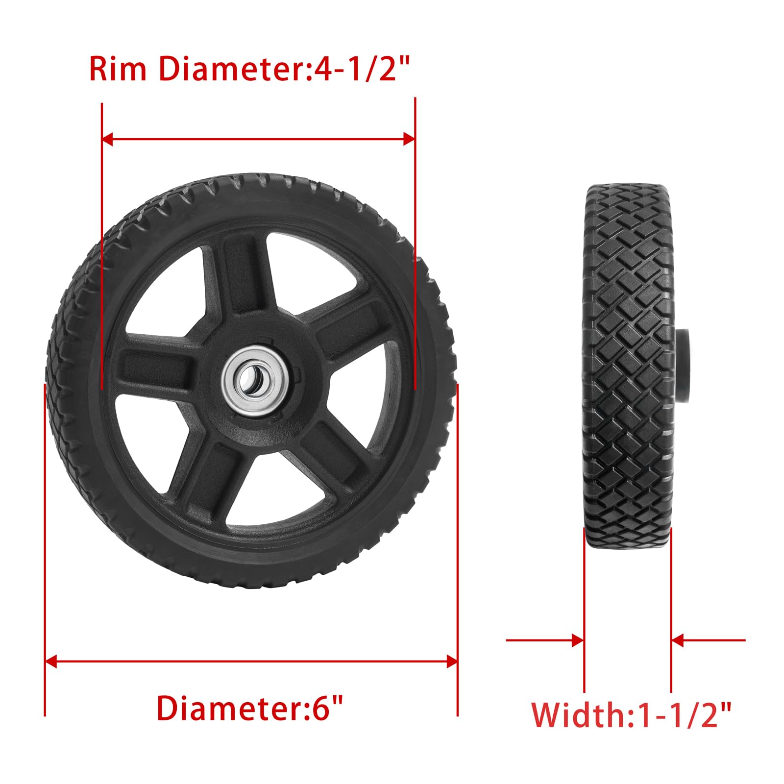 Parts Camp detalle del cubo con orificio de 1/2 pulgada para encaje seguro