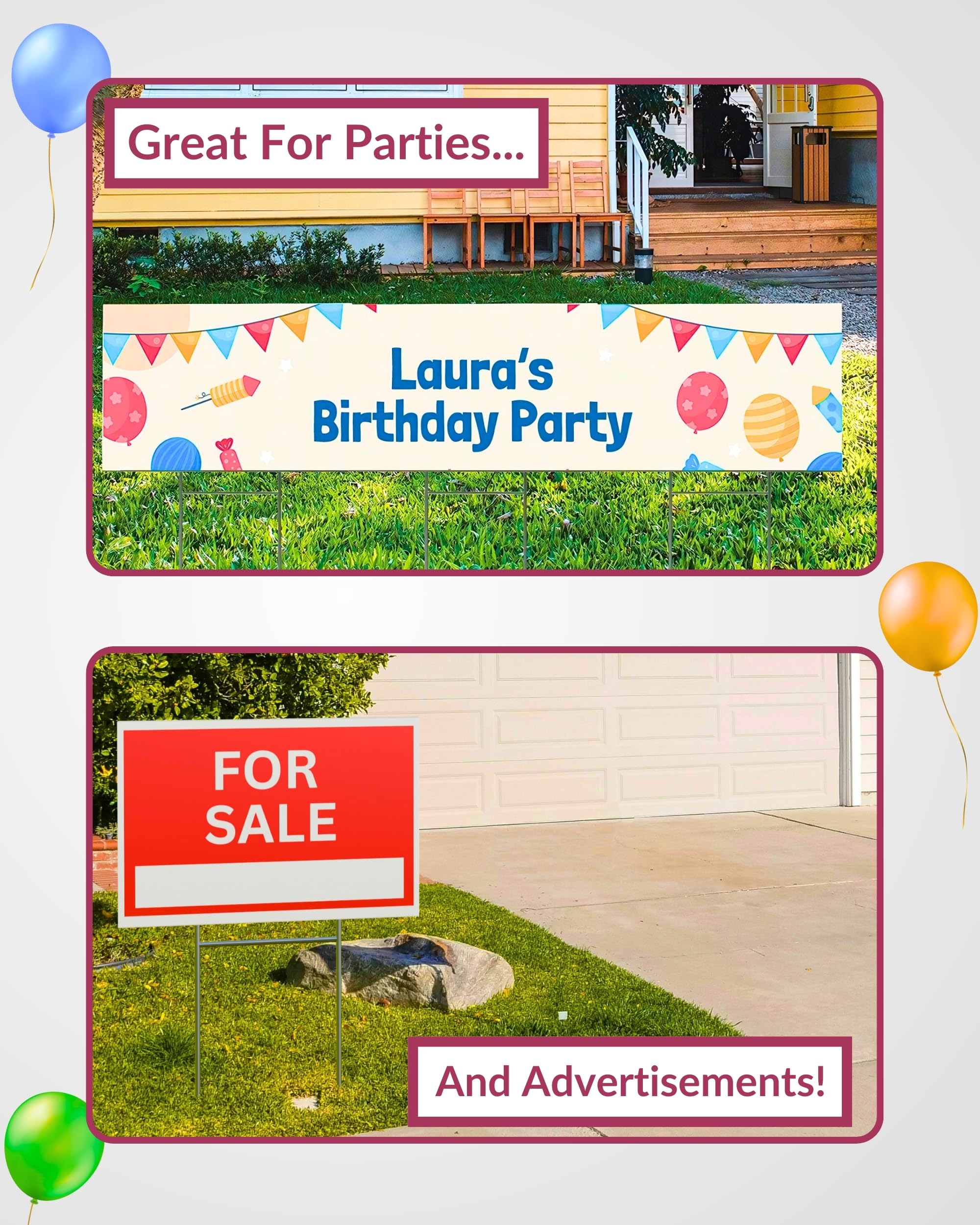 PartyPrints comparación de tamaño con mano para referencia de escala