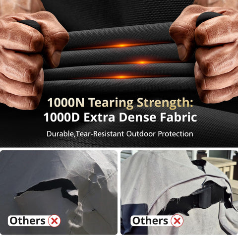 PasWith correas ajustables reforzadas asegurando la funda contra viento