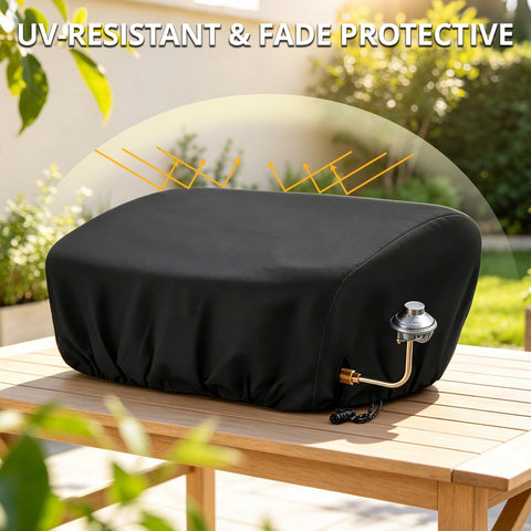 PasWith funda puesta sobre Blackstone 22" protegiendo en exterior
