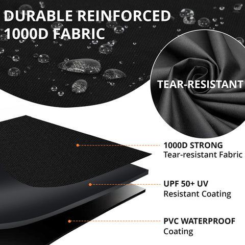 PasWith funda colocada sobre parrilla en patio, protección integral exterior