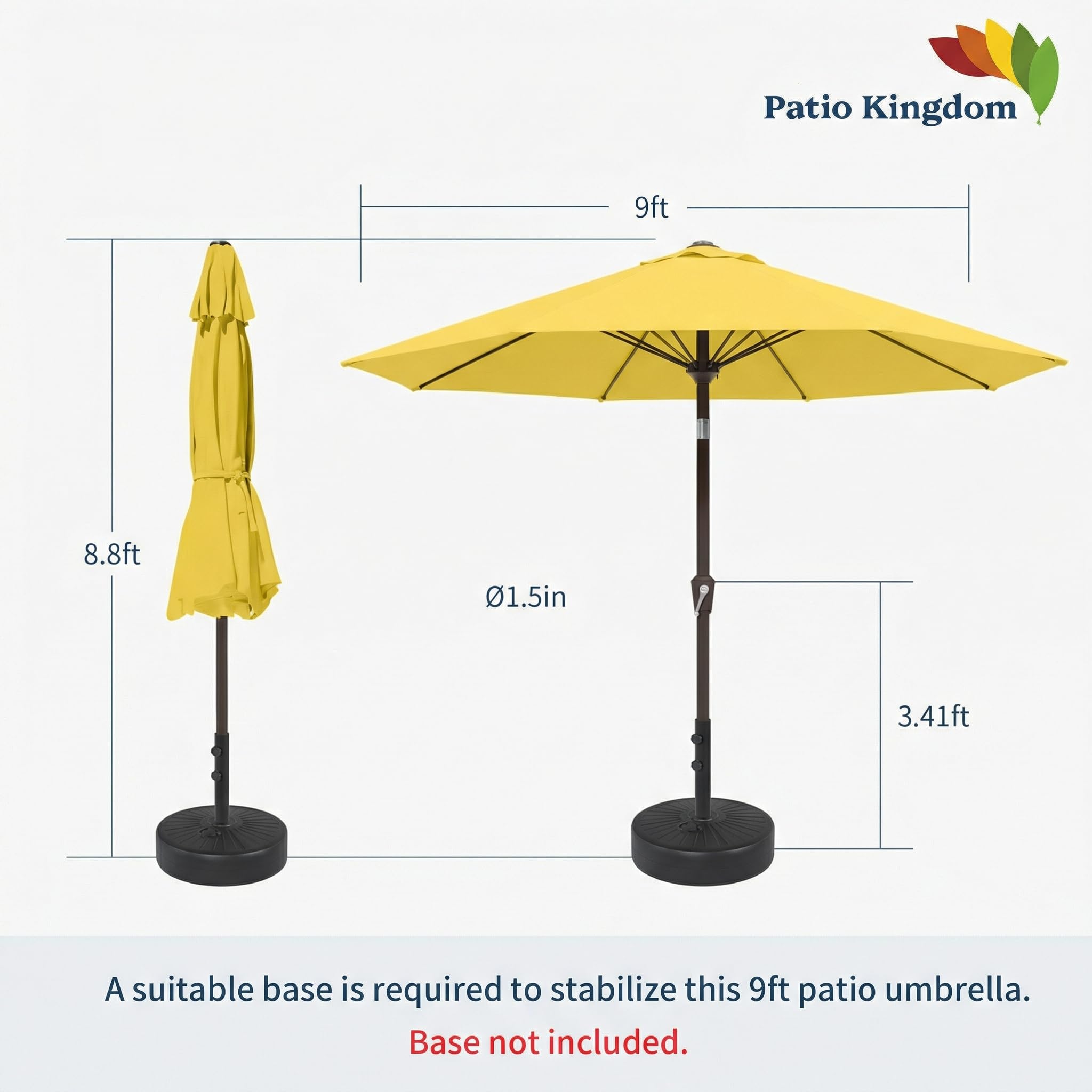Patio Kingdom botón de inclinación para ajustar la sombra rápidamente