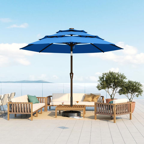 Patio Kingdom vista frontal de la sombrilla 10FT con amplia sombra