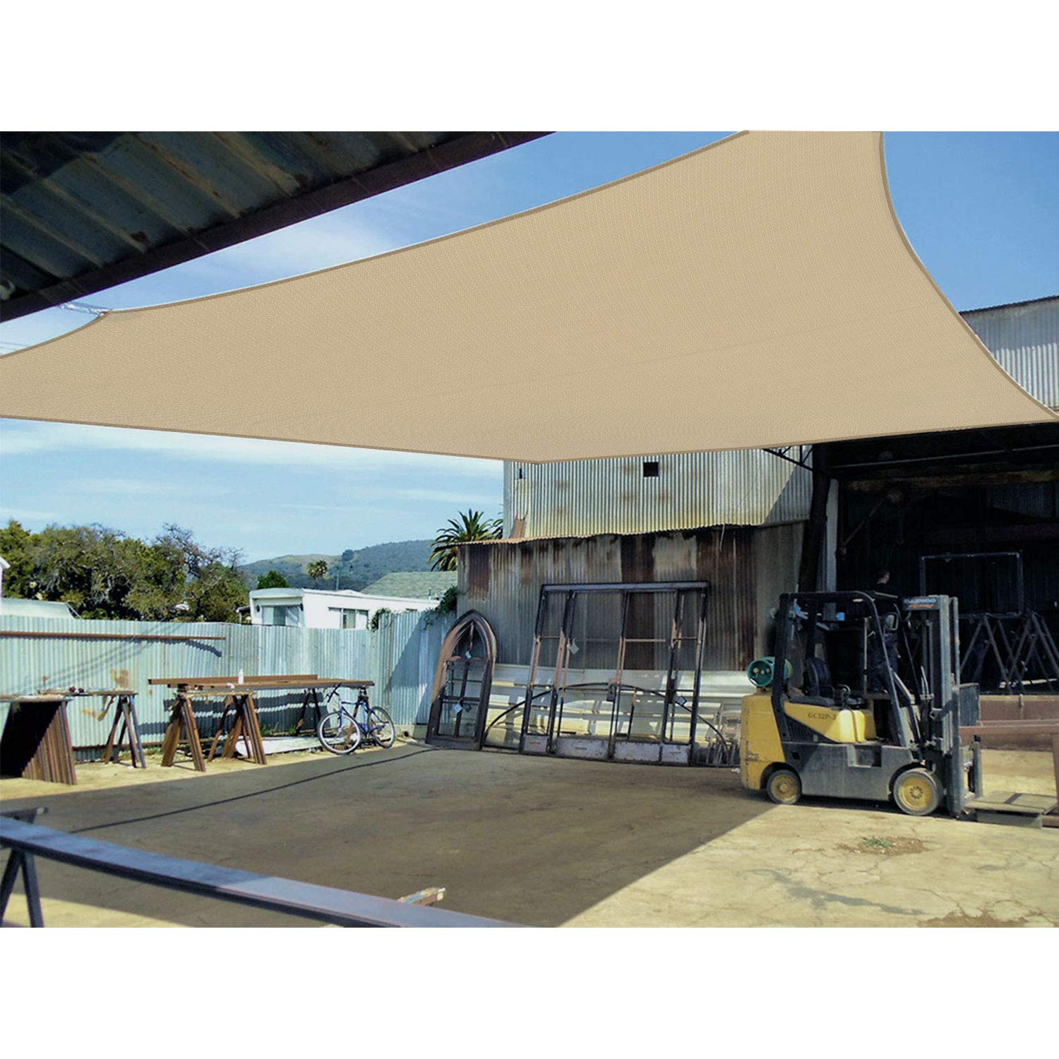 Patio comparación de tamaño para visualizar escala y cobertura