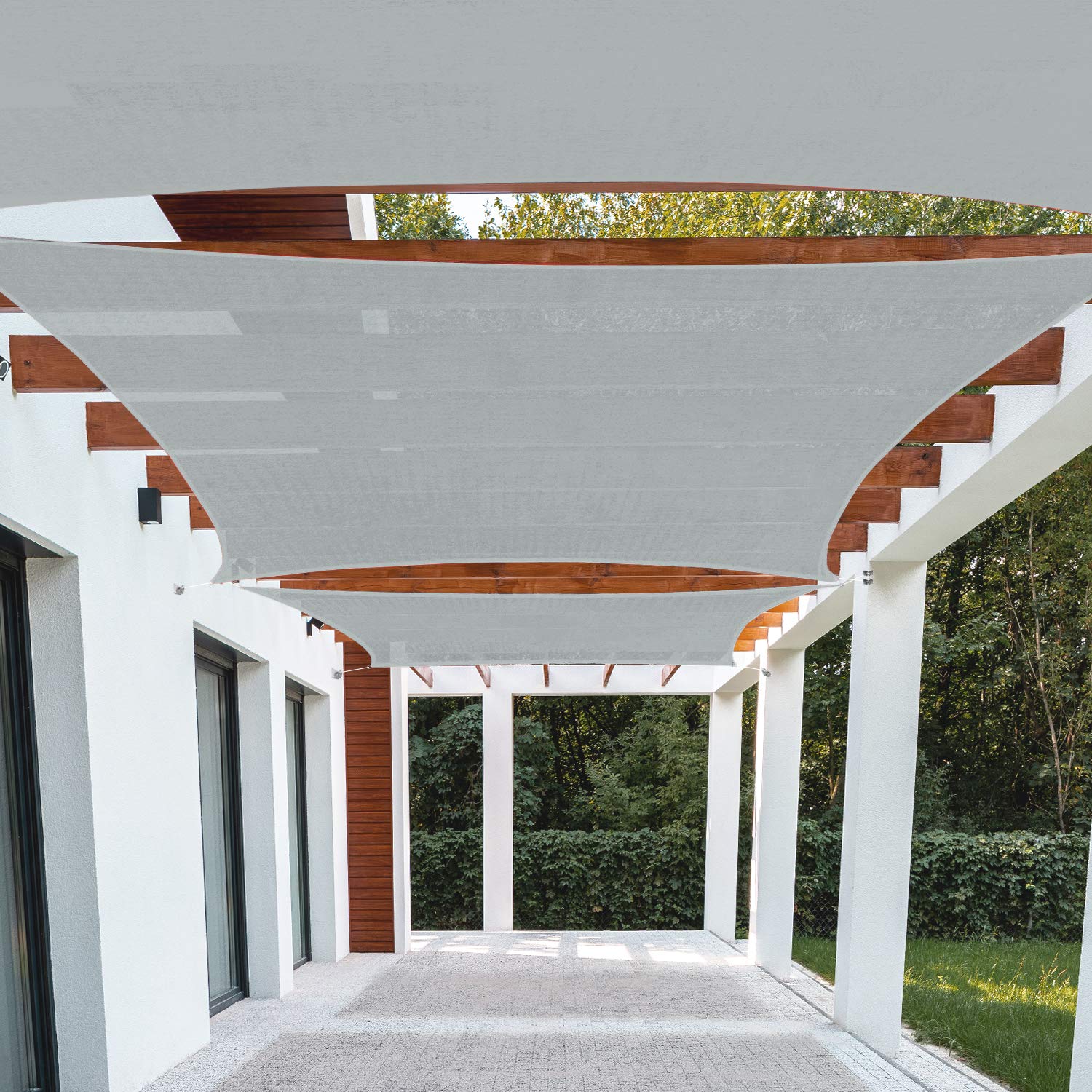 Patio vela frontal en su empaque mostrando diseño y tamaño