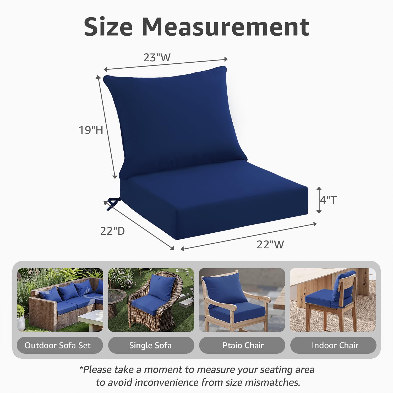 PatioGlow cojín colocado en silla de terraza mostrando confort inmediato — asiento cómodo