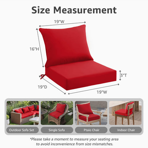 PatioGlow cojín colocado en sillón exterior demostrando uso y comodidad