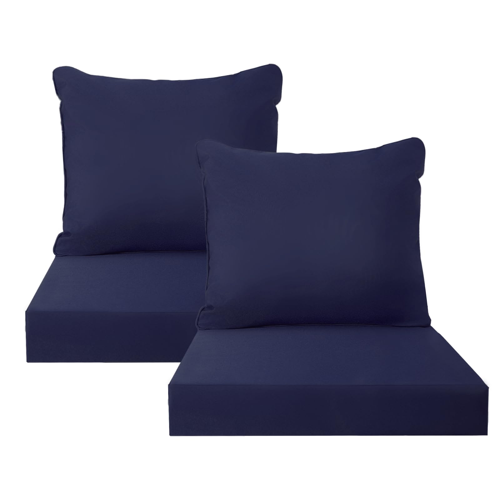 PatioGlow vista frontal del set mostrando color azul y grosor confort