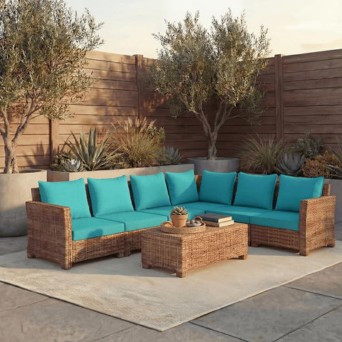 PatioGlow primer plano de tela Oxford mostrando textura resistente al sol