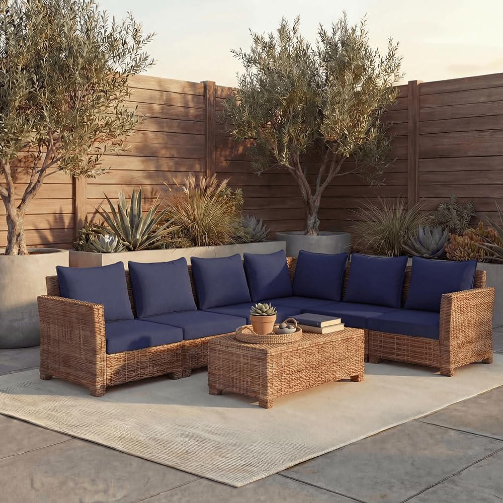 PatioGlow primer plano de tejido Oxford resistente al desvanecimiento
