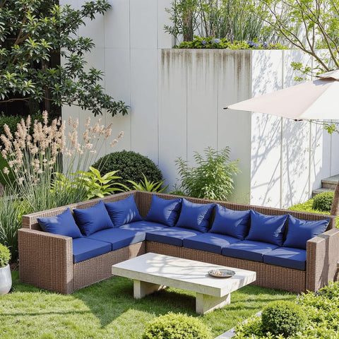 PatioGlow detalle de la textura Oxford resistente al sol — durabilidad exterior