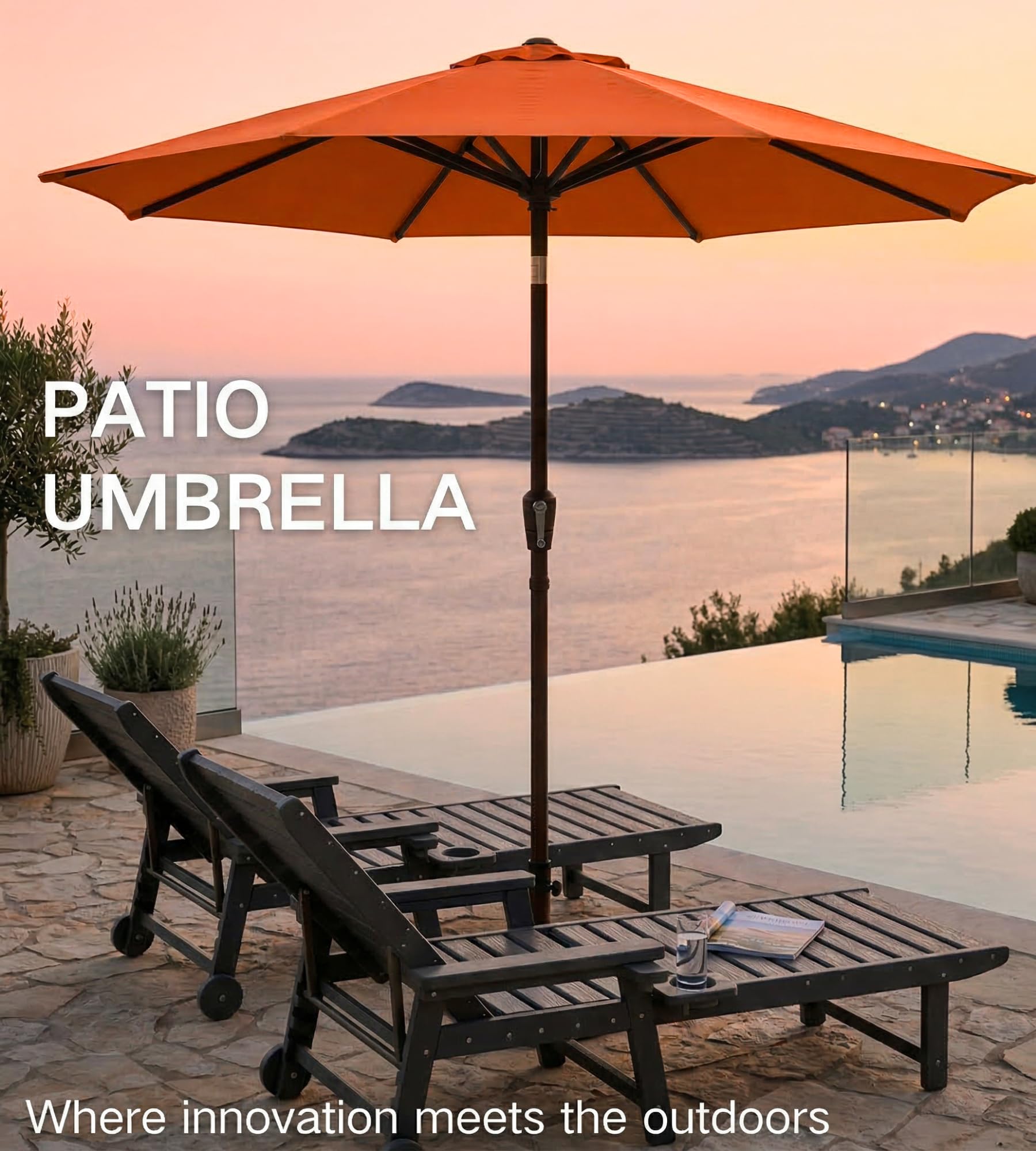 PatioKingdom ambiente en terraza mostrando uso doméstico y estética naranja