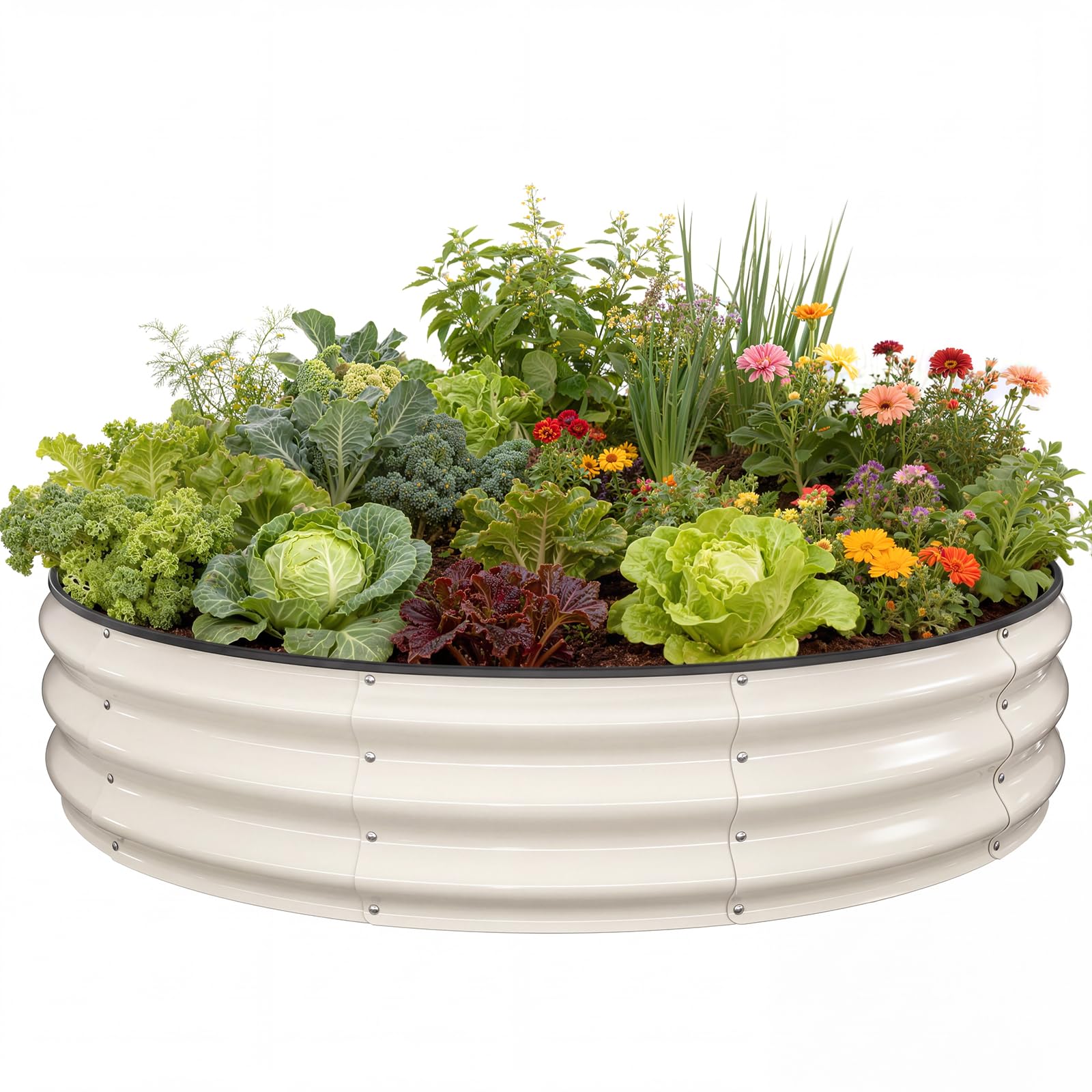 Pattiumo jardinera frontal galvanizada mostrando estructura resistente