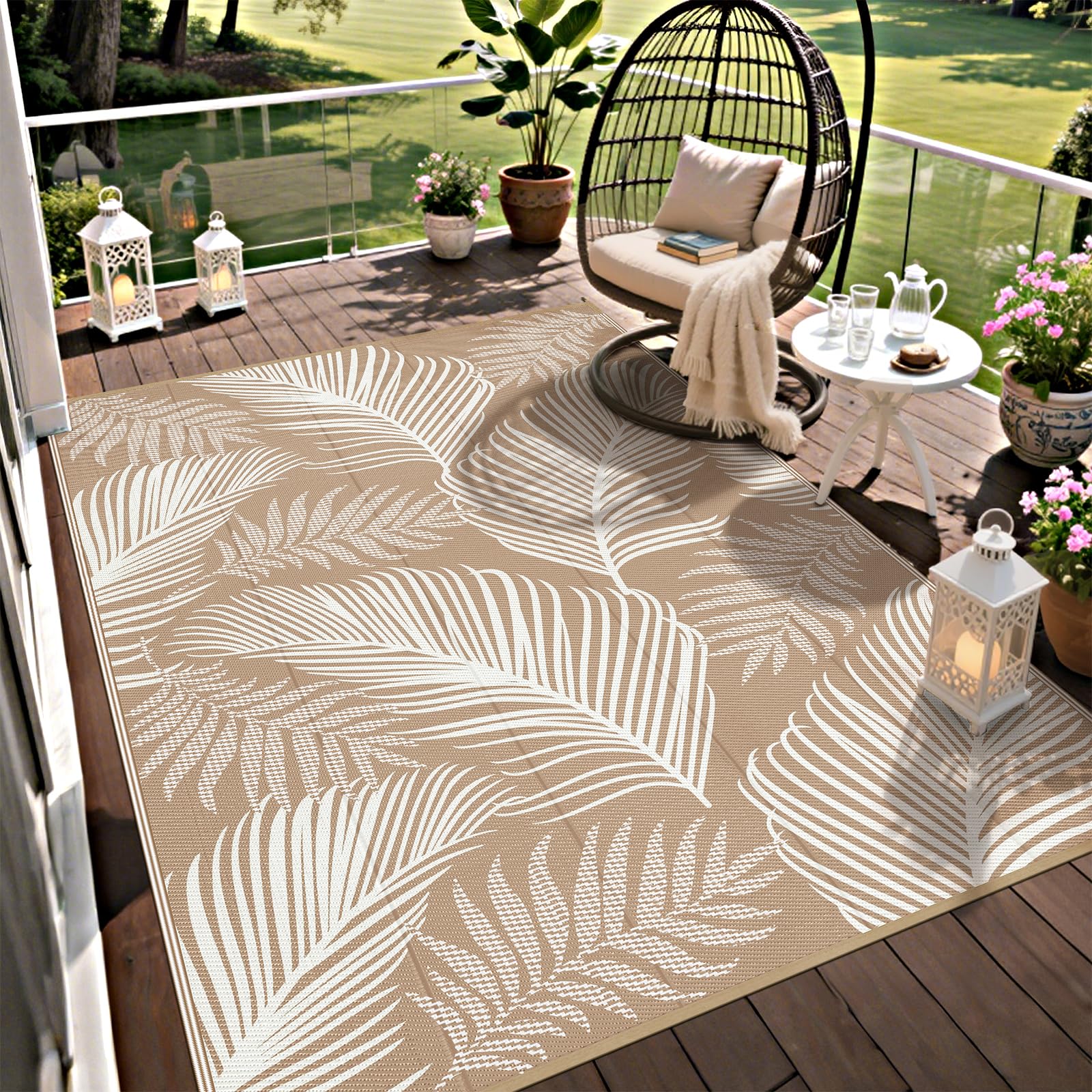Pauwer alfombra frontal en patio mostrando estilo y protección