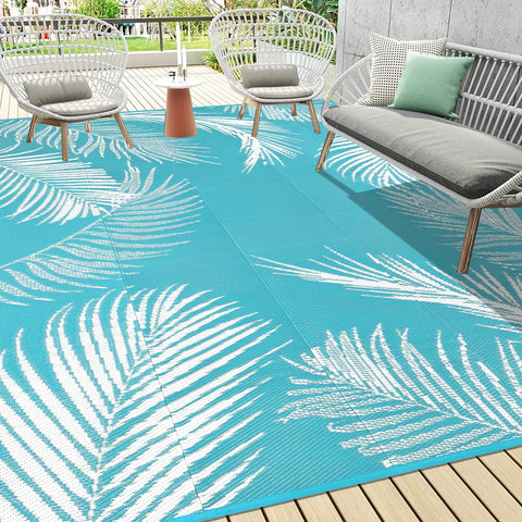 Pauwer alfombra frontal hoja teal mostrando diseño y beneficio decorativo