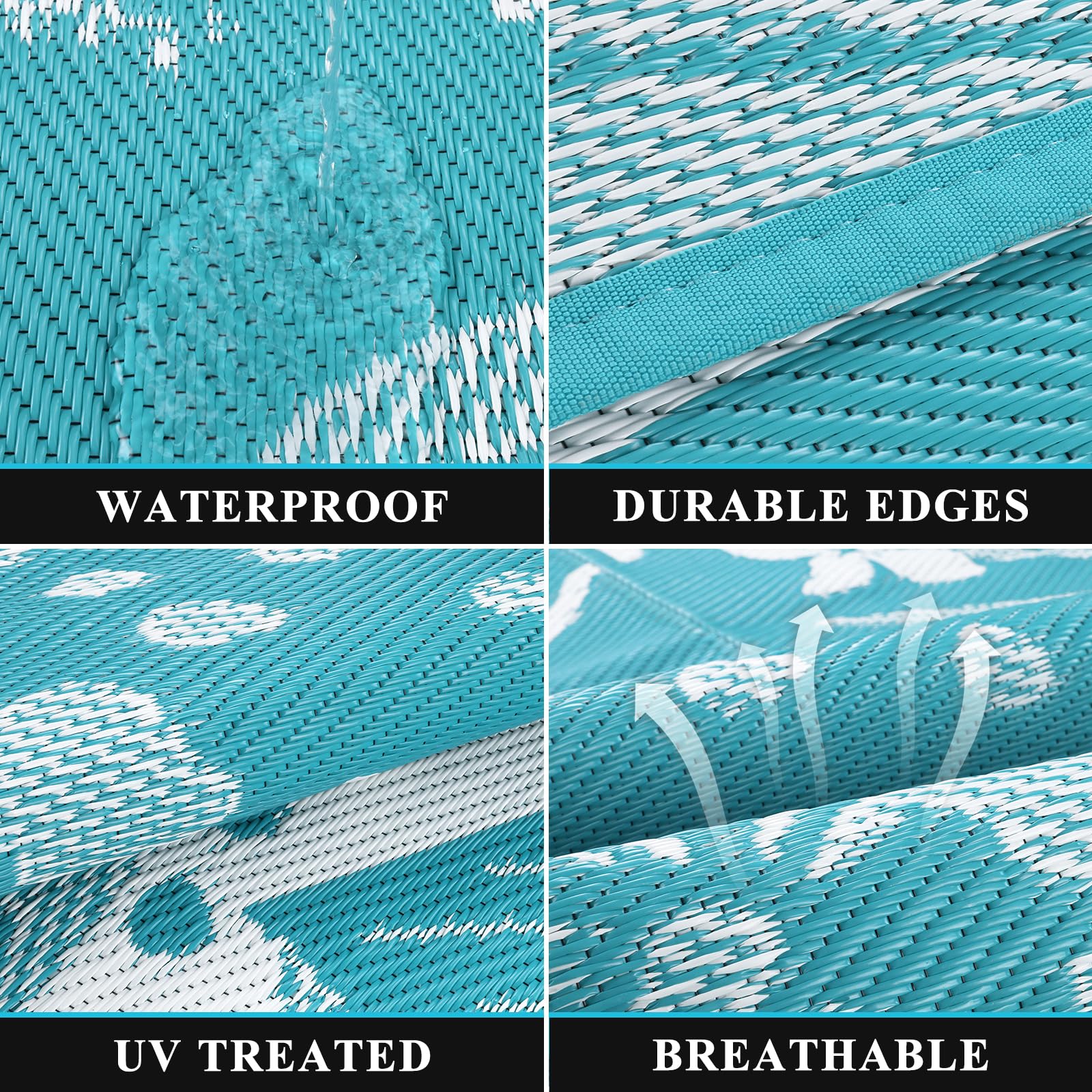 Pauwer vista reversible con diseño floral teal para más opciones estéticas