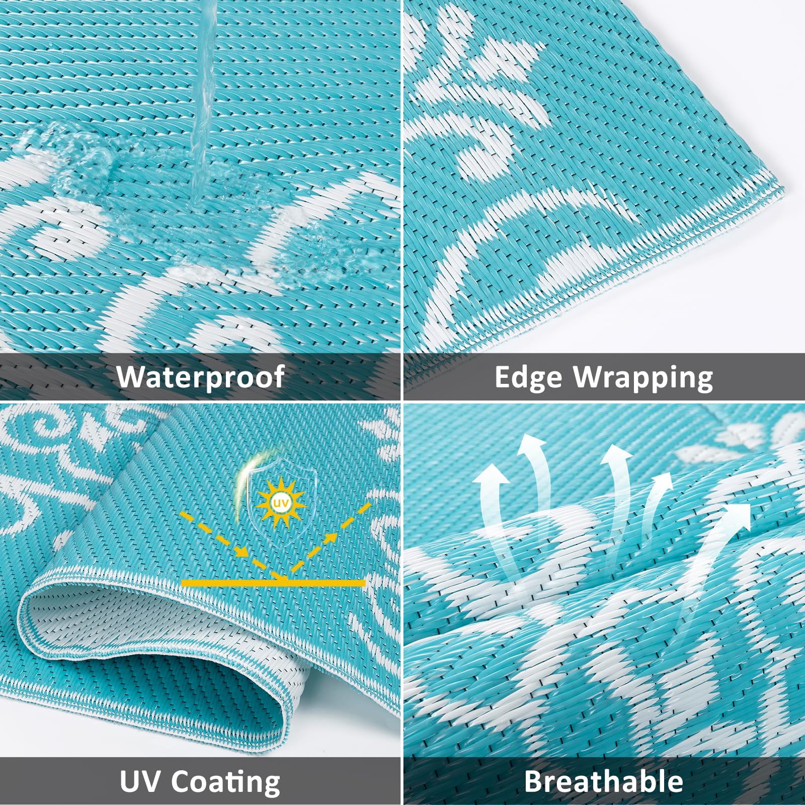 Pauwer lado reversible b con diseño teal para cambiar ambiente
