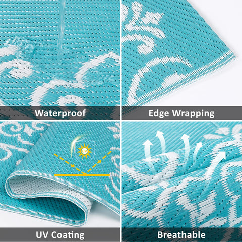 Pauwer lado reversible b con diseño teal para cambiar ambiente