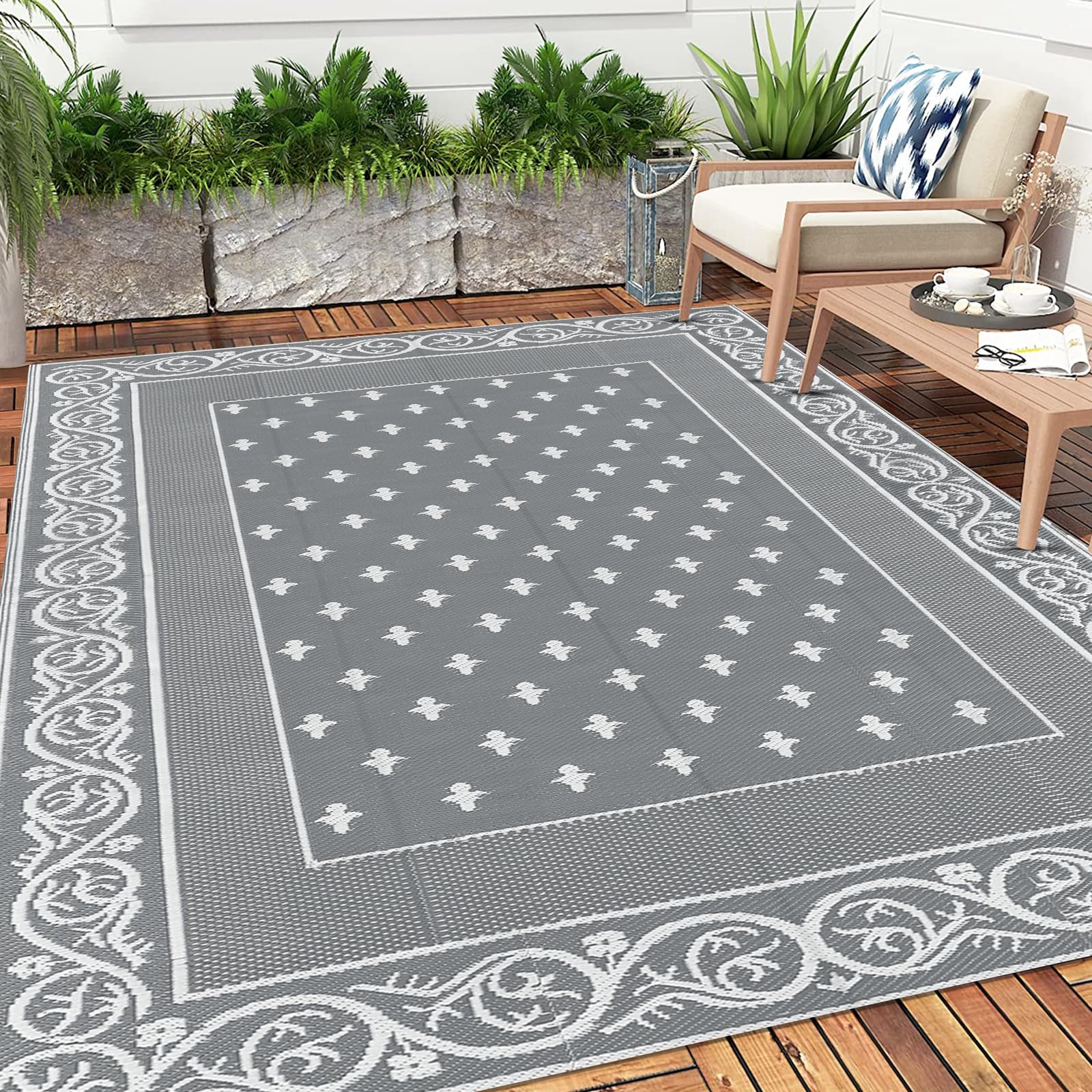 Pauwer alfombra invertida para mostrar reversibilidad y opción de diseño adicional